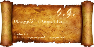 Obagyán Gemella névjegykártya